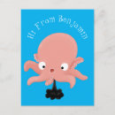 Zoek naar octopus cartoon briefkaarten Grappig