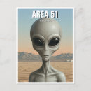 Zoek naar area 51 briefkaarten Aliens