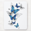 Zoek naar witte vlinder muismatten Blauw