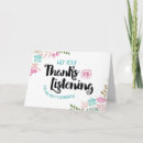 Zoek naar het luisteren kaarten Bedankt