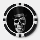 Zoek naar schedel pokerchips Skelet