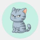 Zoek naar gestreepte kat stickers Schattig