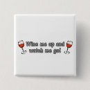 Zoek naar wijn humor buttons Rood