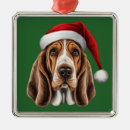Zoek naar santa basset hound ornamenten Dier