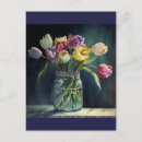 Zoek naar paarse tulp briefkaarten Kleurrijk