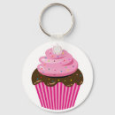 Zoek naar cupcake sleutelhangers Illustratie