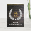 Zoek naar 5th wedding anniversary kaarten Gelukkige 5e huwelijksverjaardag