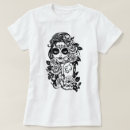 Zoek naar sugar skull dames tshirts Dia de los muertos