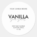 Zoek naar moderne productlabels Kaarsetiket