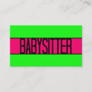 Zoek naar tieners visitekaartjes Babysitter
