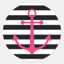 Zoek naar roze anker stickers Gestreept