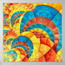 Zoek naar fractal patroon posters Kleurrijk