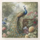 Zoek naar pauwen onderzetters Voor haar