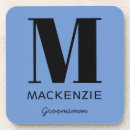Zoek naar monogram onderzetters Blauw