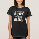 Zoek naar liefde chocolade tshirts Lab