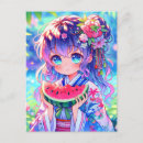 Zoek naar watermeloen briefkaarten Cartoon