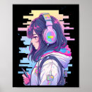 Zoek naar anime meisje posters Hoofdtelefoon
