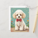 Zoek naar poedel hond briefkaarten Bloemen