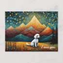 Zoek naar poedel hond briefkaarten Miniatuur