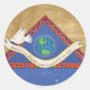 Zoek naar vrede op aarde stickers Kerstmis
