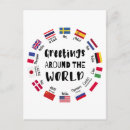 Zoek naar vlaggen van de wereld briefkaarten Internationaal