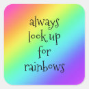 Zoek naar positiviteit stickers regenboog