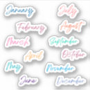 Zoek naar maandelijkse stickers Maanden van het jaar