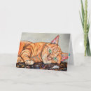 Zoek naar oranje gestreepte kat kaarten Katten