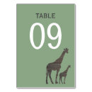 Zoek naar giraffe tafelkaarten Safari