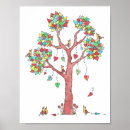 Zoek naar kleurrijke bomen kunst Vogels