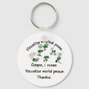 Zoek naar wereldvrede sleutelhangers Erwten