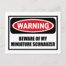 Zoek naar miniature schnauzer briefkaarten Waarschuwingsteken