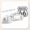 Zoek naar route 66 onderzetters Retro