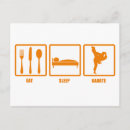 Zoek naar eat sleep briefkaarten Retro