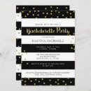 Zoek naar glitter bachelorette party uitnodigingen Zwart en goud
