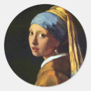 Zoek naar meisje met een parel stickers Vermeer