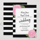 Zoek naar streep huwelijk uitnodigingen Zwart wit