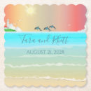 Zoek naar dolfijnen onderzetters Beach