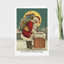 Zoek naar oude kerstman kaarten Schoorsteen