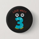 Zoek naar monsters buttons Jongen