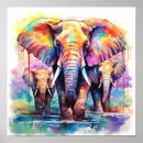 Zoek naar kleurrijke olifanten posters Dieren