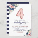 Zoek naar 4de verjaardag uitnodigingen Blauw