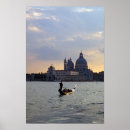 Zoek naar zonsondergang in venetië posters Gondel