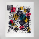 Zoek naar abstracte werelden posters Rood