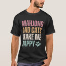 Zoek naar mahjong heren tshirts Kattenliefhebber
