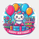 Zoek naar katten verjaardag stickers Voor iedereen