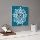 Zoek naar blauwe mandala klokken Elegant