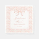 Zoek naar roze damast servetten Baby girl shower