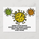Zoek naar veiligheid briefkaarten Pandemie