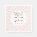 Zoek naar witte kat servetten Meisje